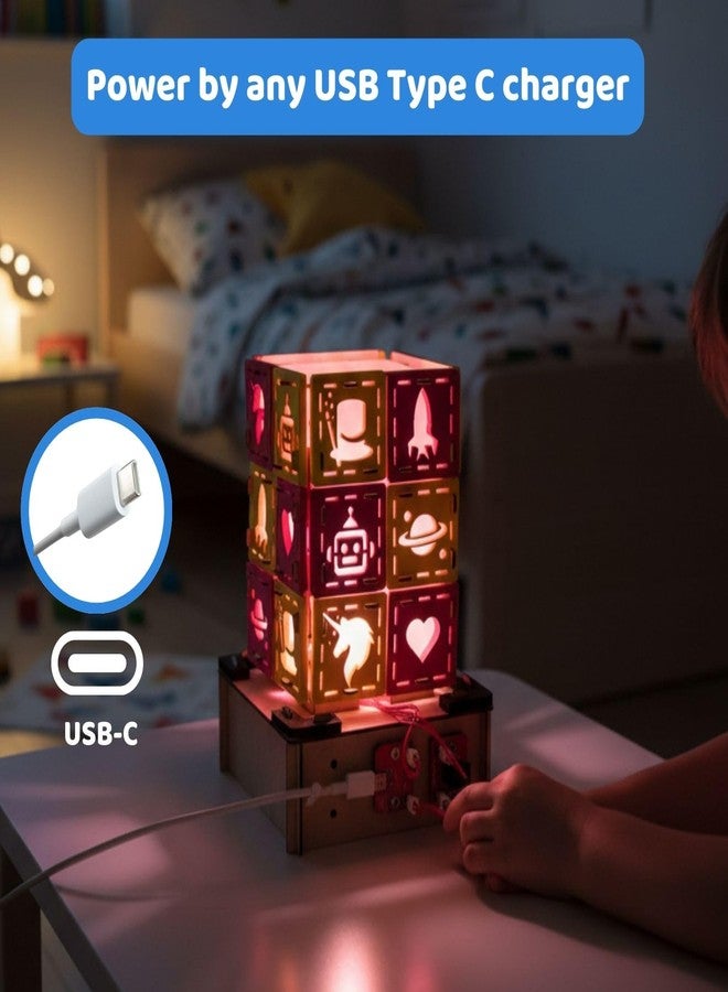 Makerverse Glo‑Lamp Gadget Making Kit | USB Powered Night Lamp Kit | 3‑Color RGB Mood Lamp | Learn Electronics | Useful Science Project | Educational Gift for Children Ages 8 to 14 - Image 4